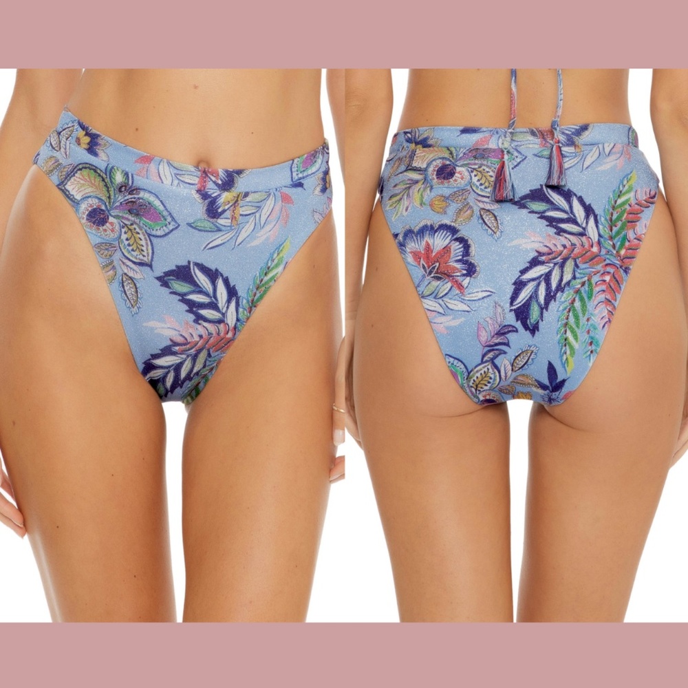 NWT BECCA [‎ Large ] South Pacific High Waist Bikini Bottoms In Sky
